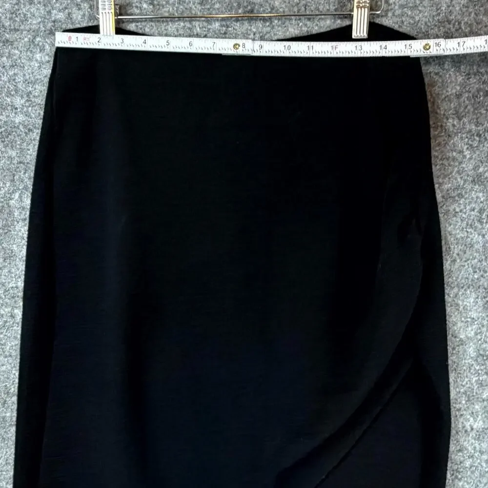 Club Monaco Knit Skirt Womens 10 Black Capsule Office Basics Neutral‎ Stretch
